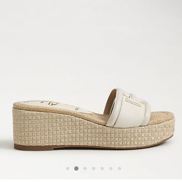 Sam Edelman PAULEENA ESPADRILLE SANDALS Ivory Woven Wedges shoes Revolve 10 - Picture 6 of 14